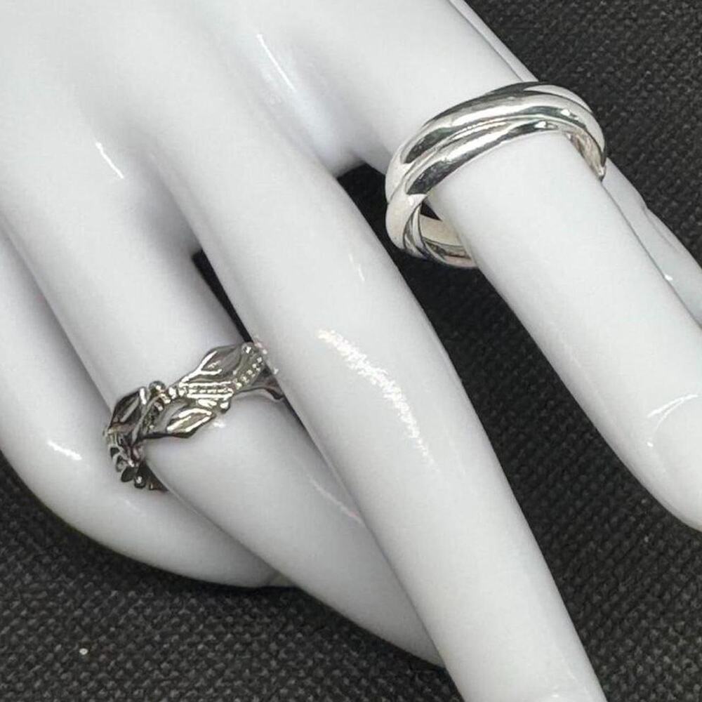 Silver rings set rings jewelry